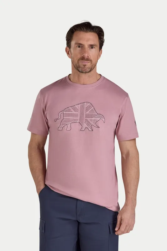Raging Bull Stitched Bull Mens T-Shirt