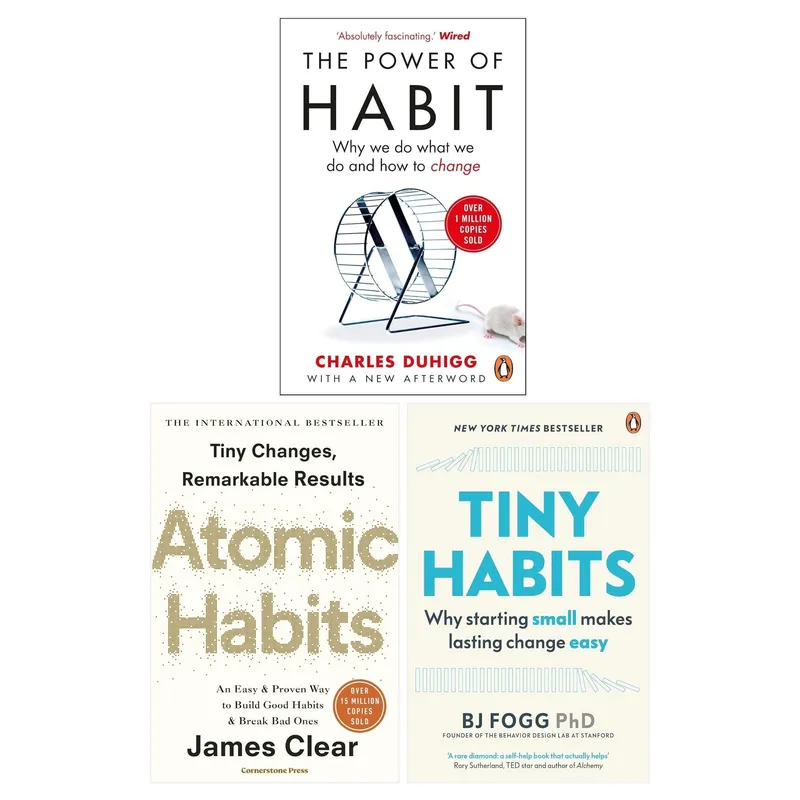 Atomic Habits, Tiny Habits & The Power of Habit: 3 Books Collection Set - Non Fiction - Paperback Penguin