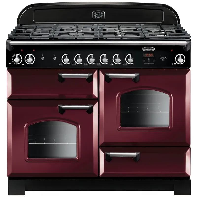 Rangemaster CLA110DFFCY/C Classic 110cm Dual Fuel Range Cooker 116800 - Cranberry