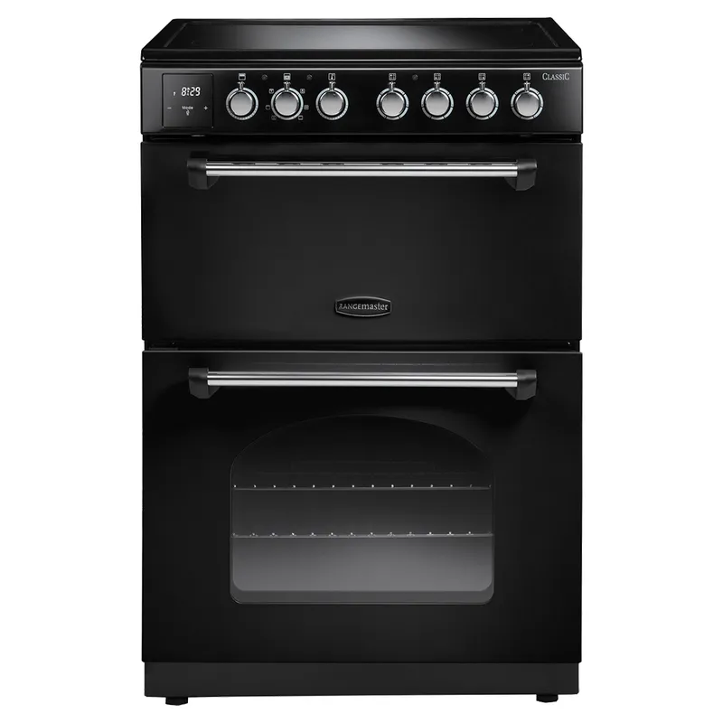 Rangemaster CLA60ECBL/C Classic 60cm Freestanding Ceramic Cooker - Black