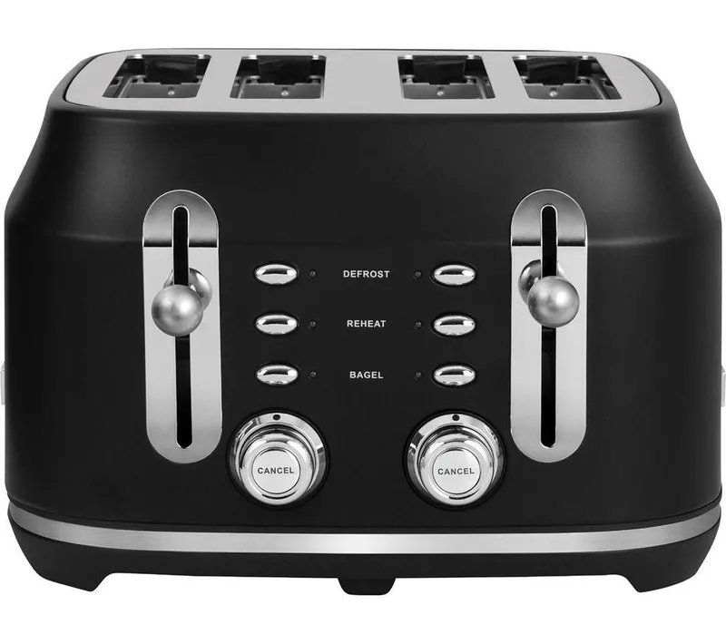 Rangemaster Classic Collection RMCL4S304BK 4-Slice Toaster - Black