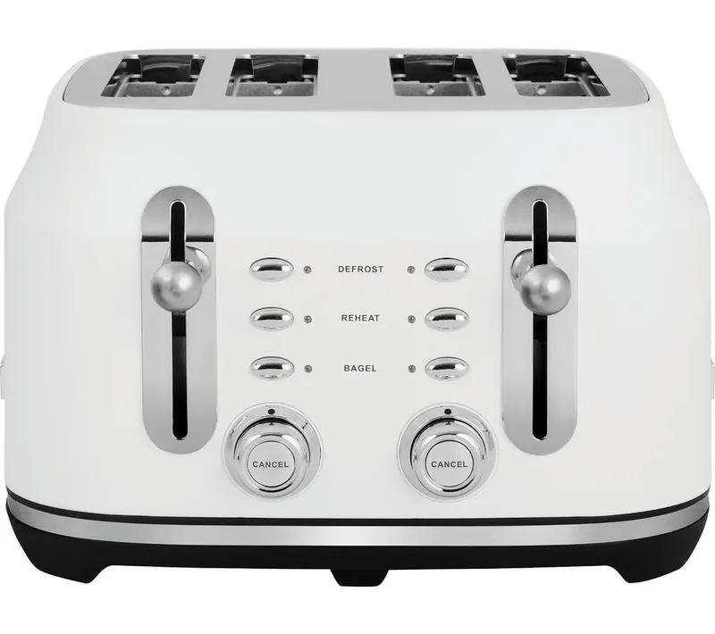 Rangemaster Classic Collection RMCL4S304WH 4-Slice Toaster - White Matt, White