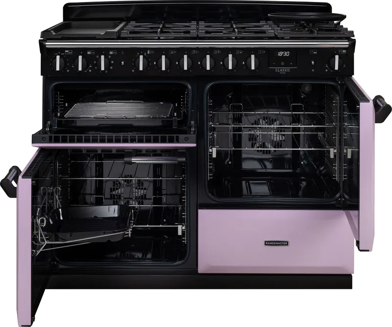 Rangemaster CLDLO110DFPHTH/CM1 Classic Deluxe OC 110cm Dual Fuel Range Cooker Chrome Trim 17819 - Heather