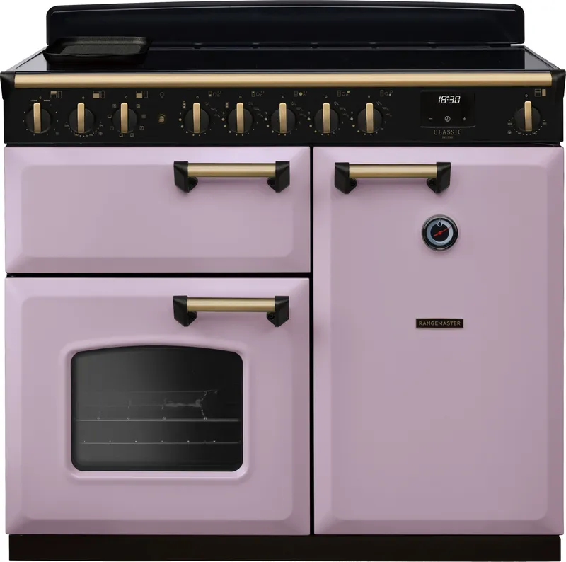 Rangemaster CLDL100EIPHTH/AB1 Classic Deluxe 100cm Induction Range Cooker Antique Brass Trim 18411 - Heather