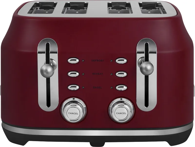 Rangemaster Classic RMCL4S304BU 4 Slice Toaster - Bordeaux, Red