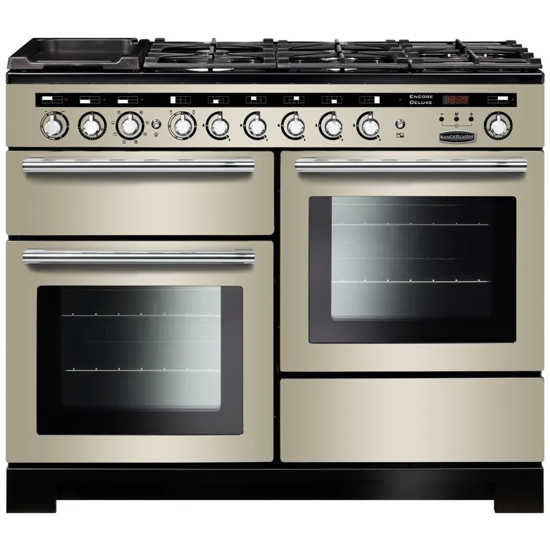 Rangemaster EDL110DFFIV/C Encore 110cm Deluxe Dual Fuel Range Cooker 117280 - Ivory