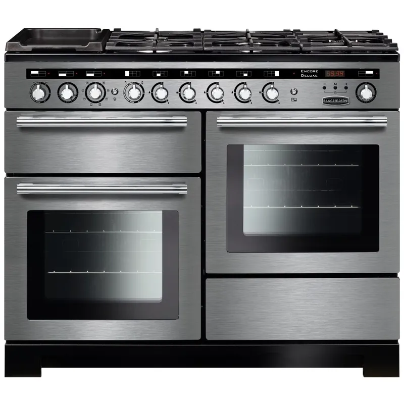 Rangemaster EDL110DFFSS/C Encore 110cm Deluxe Dual Fuel Range Cooker 117290 - Stainless Steel