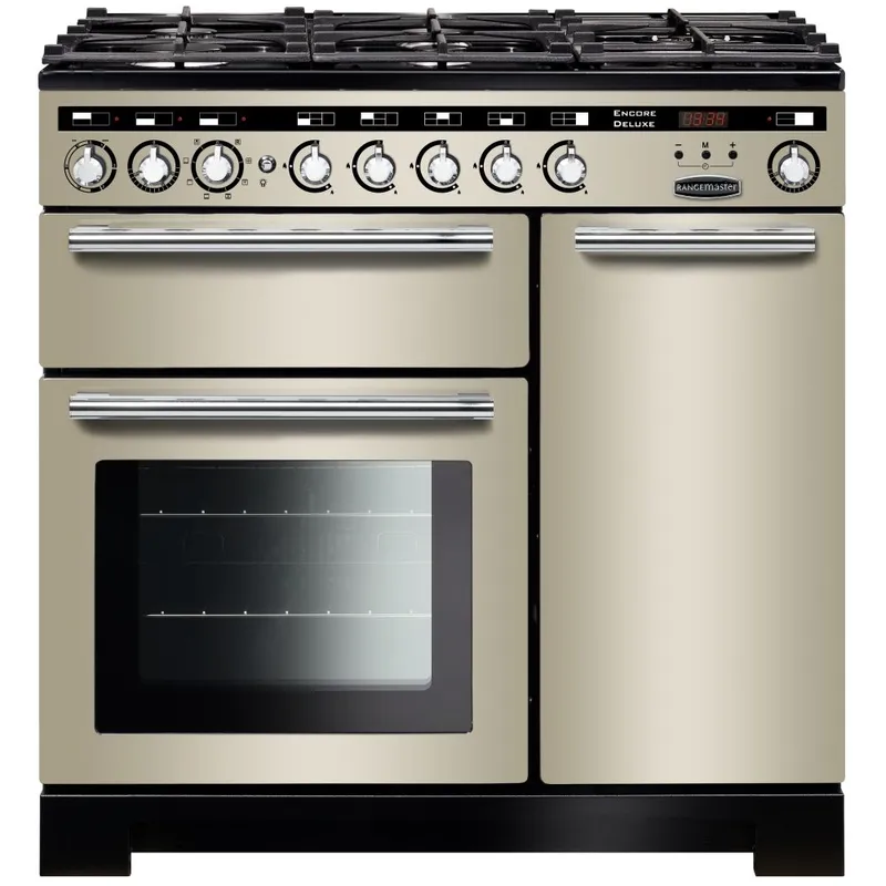 Rangemaster EDL90DFFIV/C Encore 90cm Deluxe Dual Fuel Range Cooker 117200 - Ivory