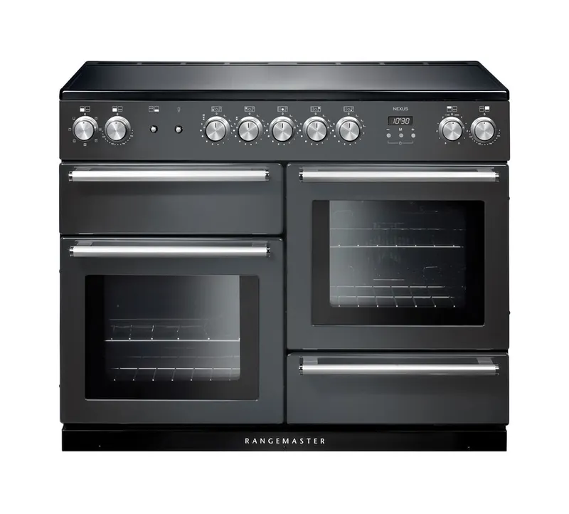 Rangemaster Nexus NEX110EISL/C 110cm Wide Slate Induction Freestanding Range Cooker - Chrome Trim