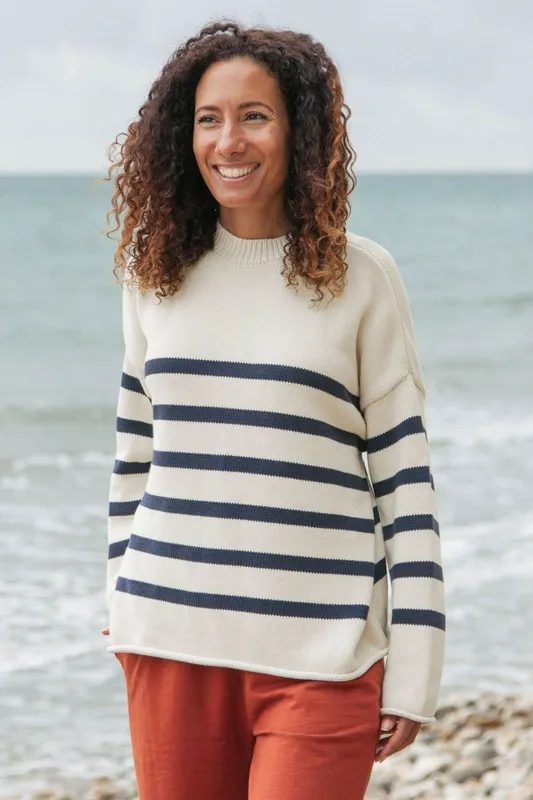 Rapanui Women's Oversized Striped Knitted Jumper - - Size: 18