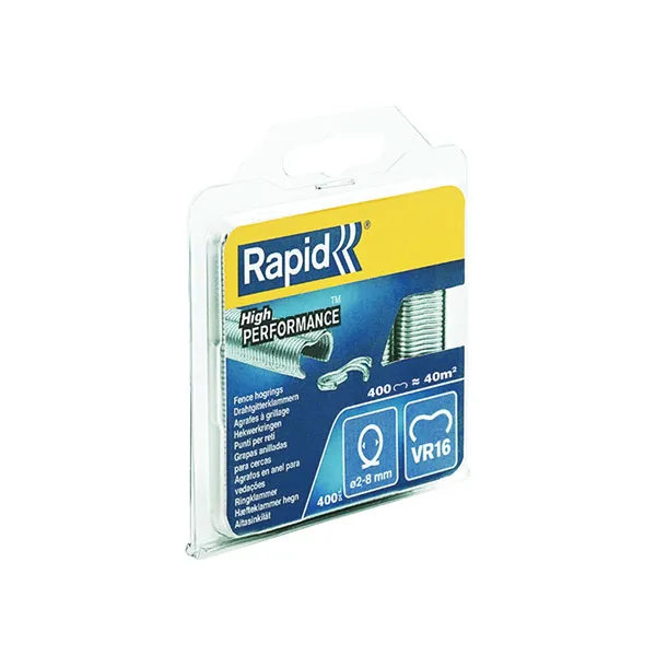 Rapid VR16 Fence Hog Rings Galvanised Pack of 400