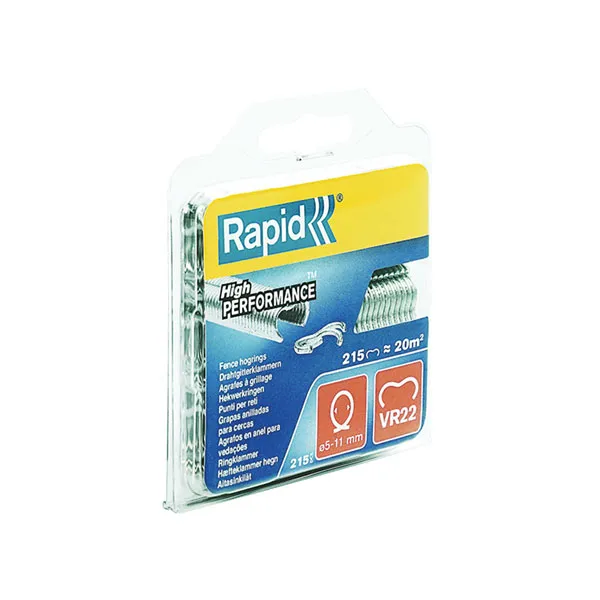 Rapid Uk Rapid 40108810 VR22 Fence Hog Rings Pack 1600 Galvanised Boxed