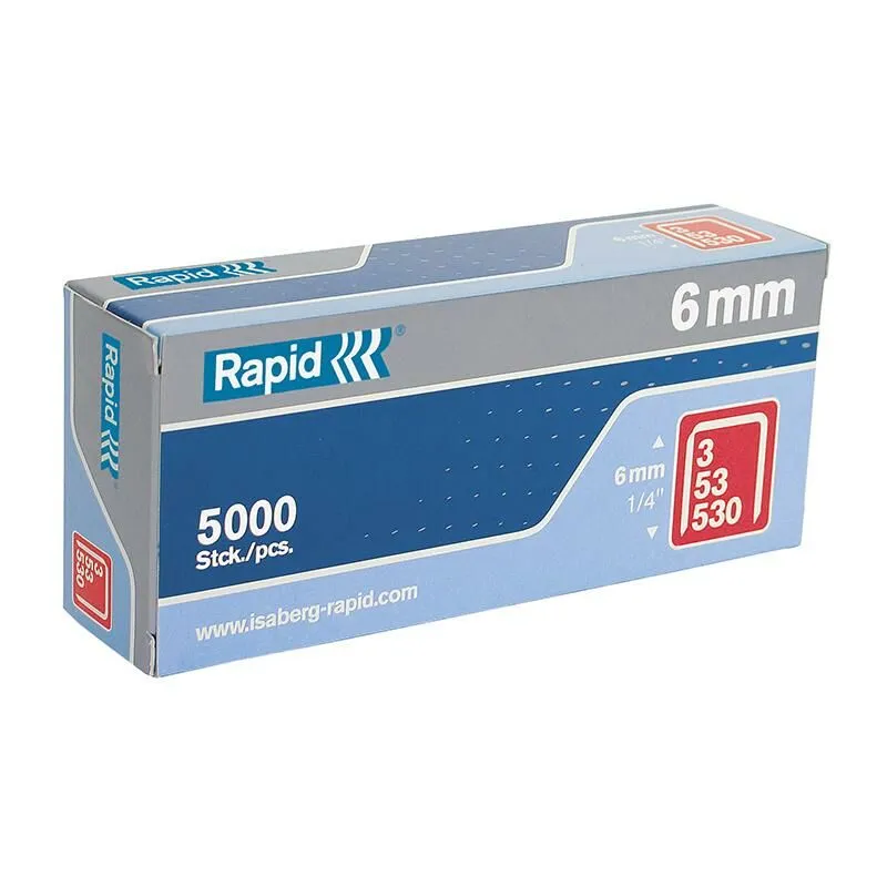 53/6MM Galvanised Staples (Pack-5000) - Rapid
