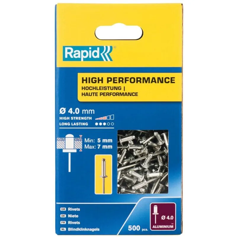 Rapid - High Performance Rivets 4 x 10mm (Box 500) RPD5001433