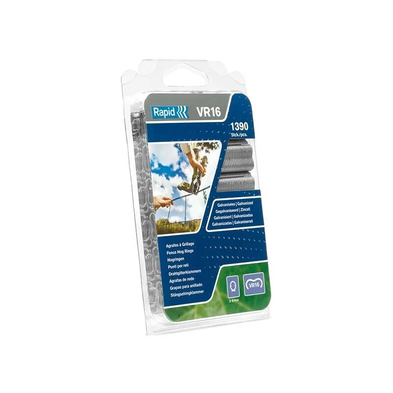 VR16 Fence Hog Rings Pack 1390 Green - Rapid