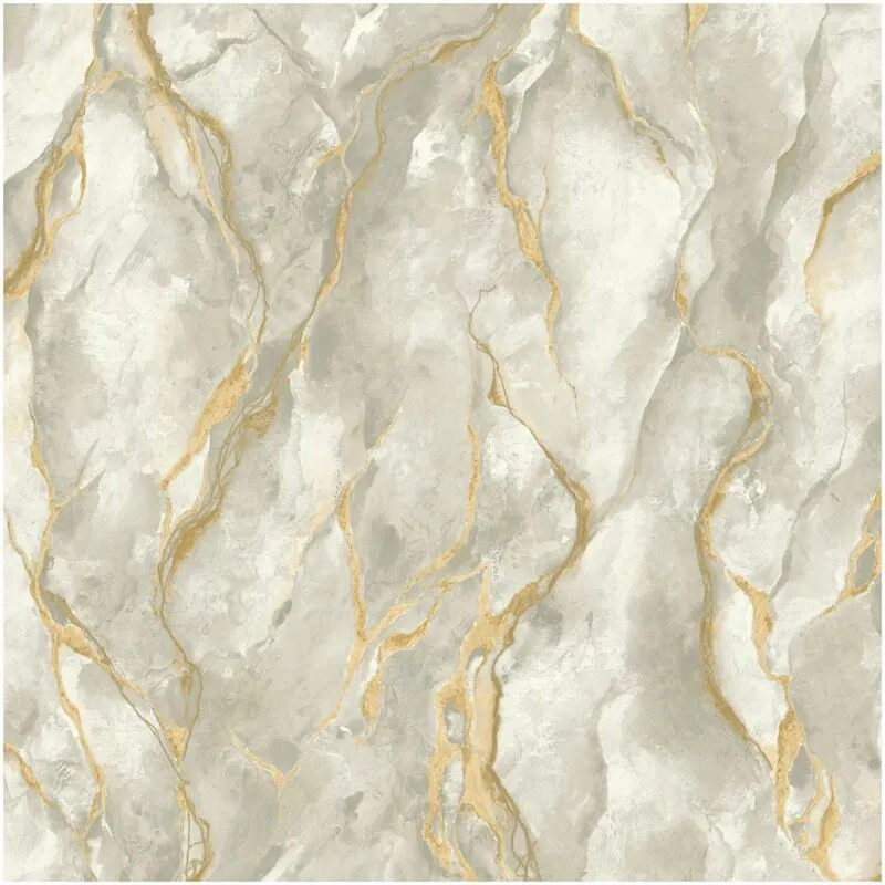 Vasari Rasch Heavyweight Vinyl Pandora Grey Gold Wallpaper Paste The Paper