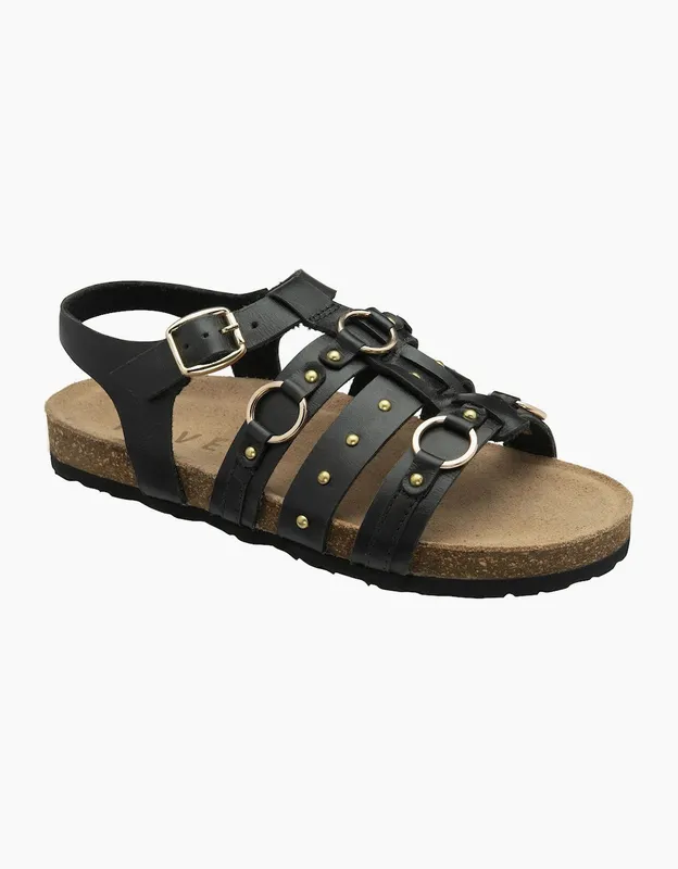 Ravel Women's Bolam Womens Sandals - Black Burnish Leathe - Size: 5