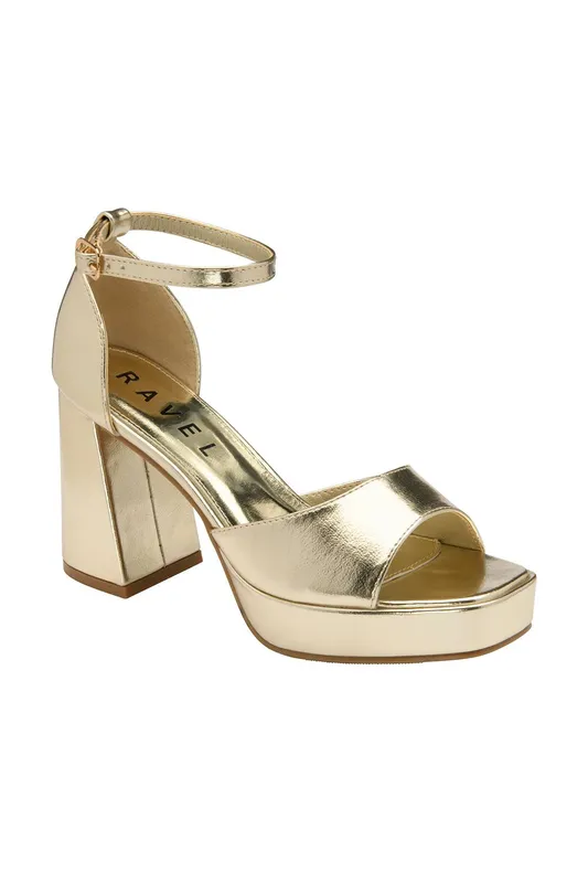 Ravel Women's Gold 'Ornsay' Peep-Toe Sandals Size: 8 - Gold