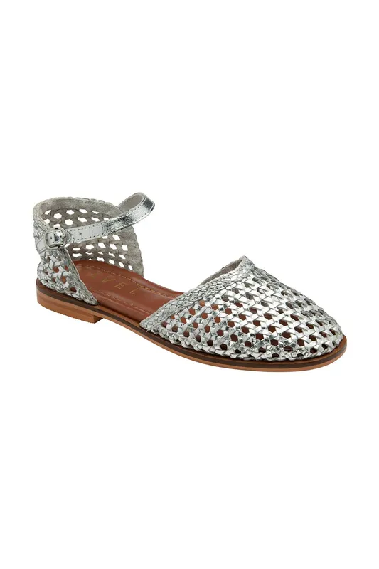 Ravel Women's 'Kelk' Leather Flat Sandals in Silver Size: 6 - Silver