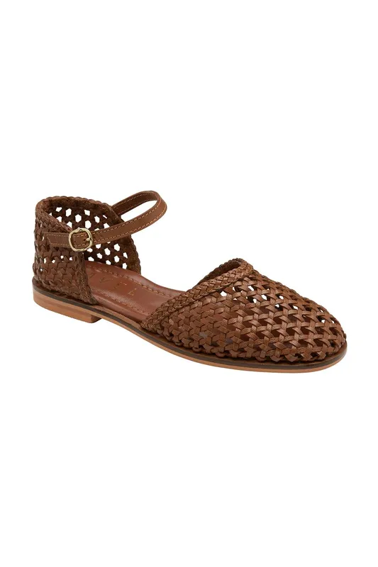 Ravel Women's 'Kelk' Leather Flat Sandals in Tan Size: 3 - Tan