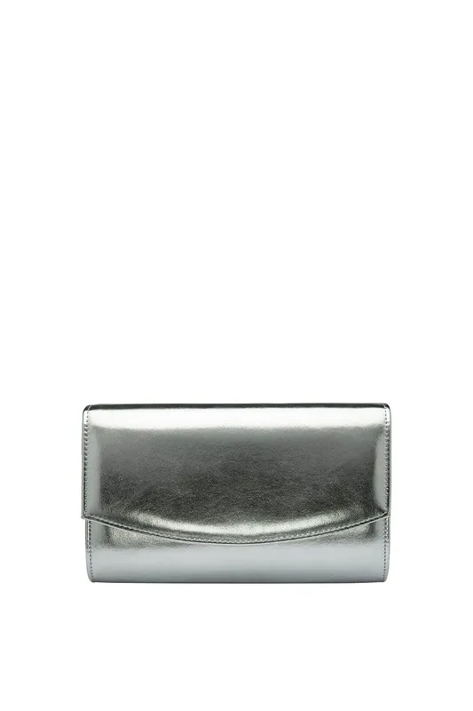 Ravel Women's Silver Metallic 'Ardee' Clutch Bag in Metallic Silver - Metallic Silver