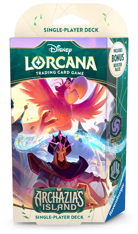 Ravensburger Disney Lorcana: Archazia's Island Starter Deck - Amethyst & Steel (Iago & Jafar)