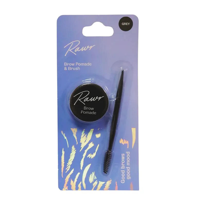 Rawr Beauty Pomade & Brush Grey Grey