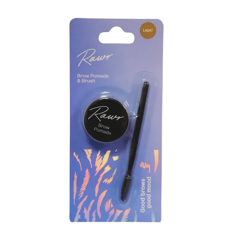 Rawr Beauty Pomade & Brush Light Brown - Light Brown - Size: One Size