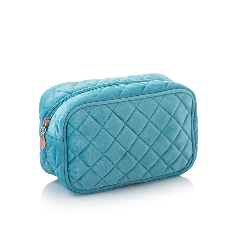 Rawr Beauty Unisex Quilted Vanity Bag in Blue Blue One Size female