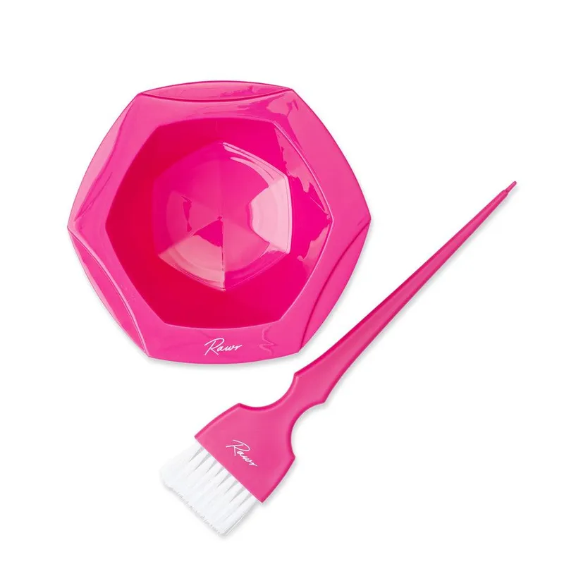 Rawr Beauty Colouring Cowl & Brush Set - Pink - Pink