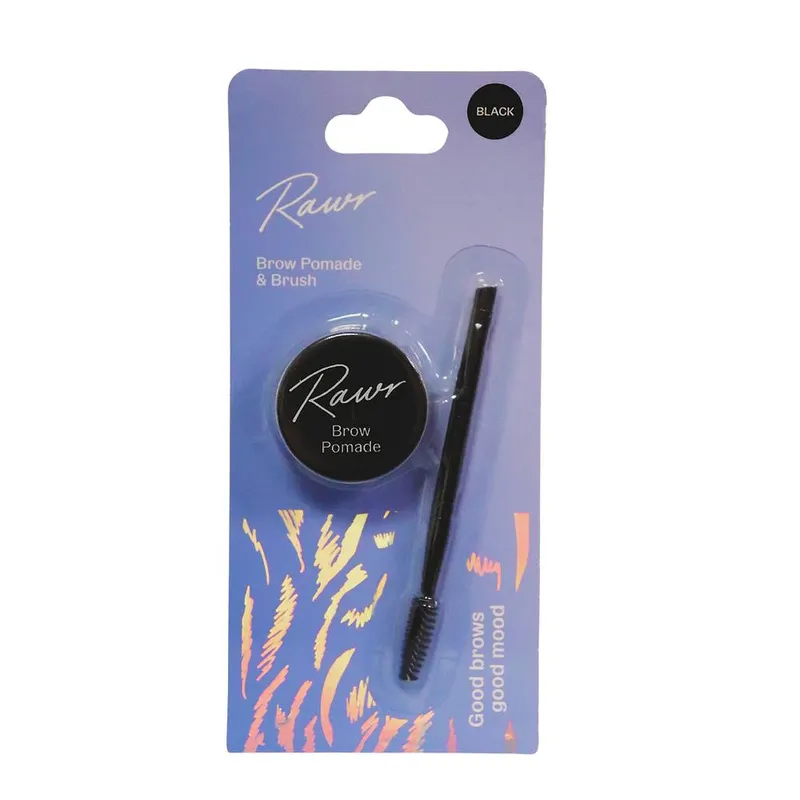 Rawr Beauty Pomade & Brush Black Black