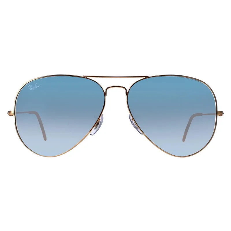 Ray-Ban Aviator Gold Gradient Blue Sunglasses Gold One Size