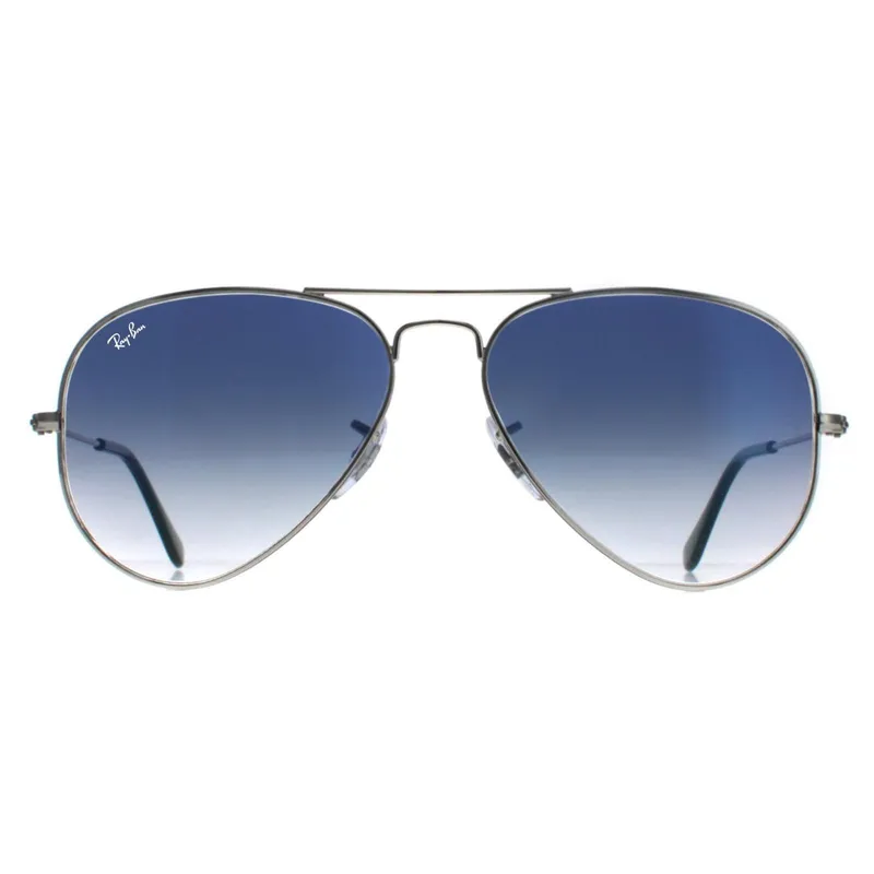 Ray-Ban Aviator Silver Gradient Light Blue Aviator 3025 Sunglasses Silver One Size