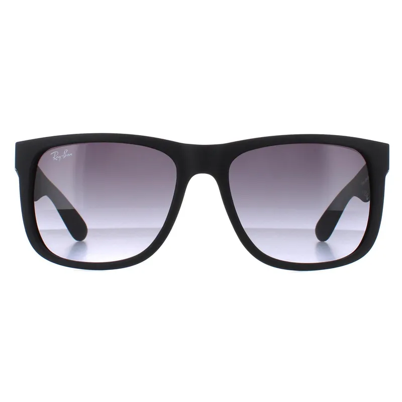 Ray-Ban Men's Rectangle Rubber Black Grey Gradient Sunglasses Black One Size