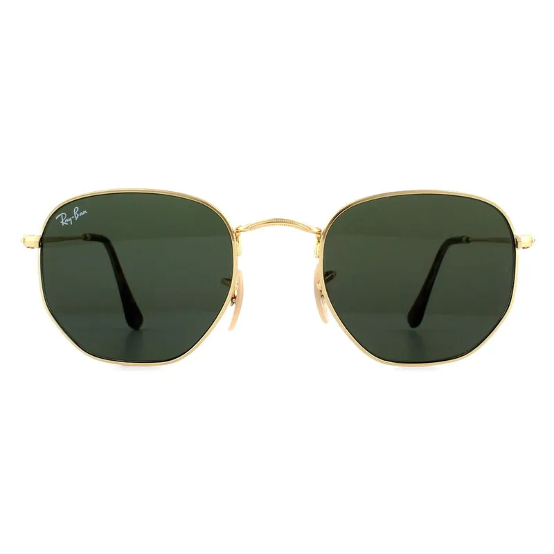 Ray-Ban Men's Square Gold Green G-15 Sunglasses Gold One Size