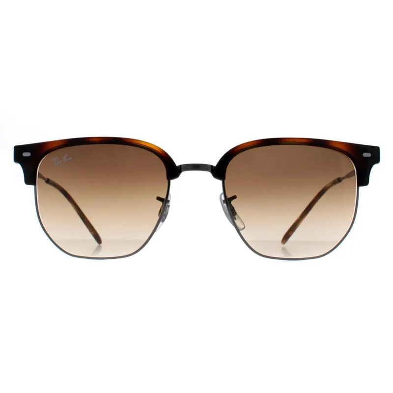 Ray-Ban Men's Square Havana Brown Gradient RB4416 New Clubmaster Brown One Size