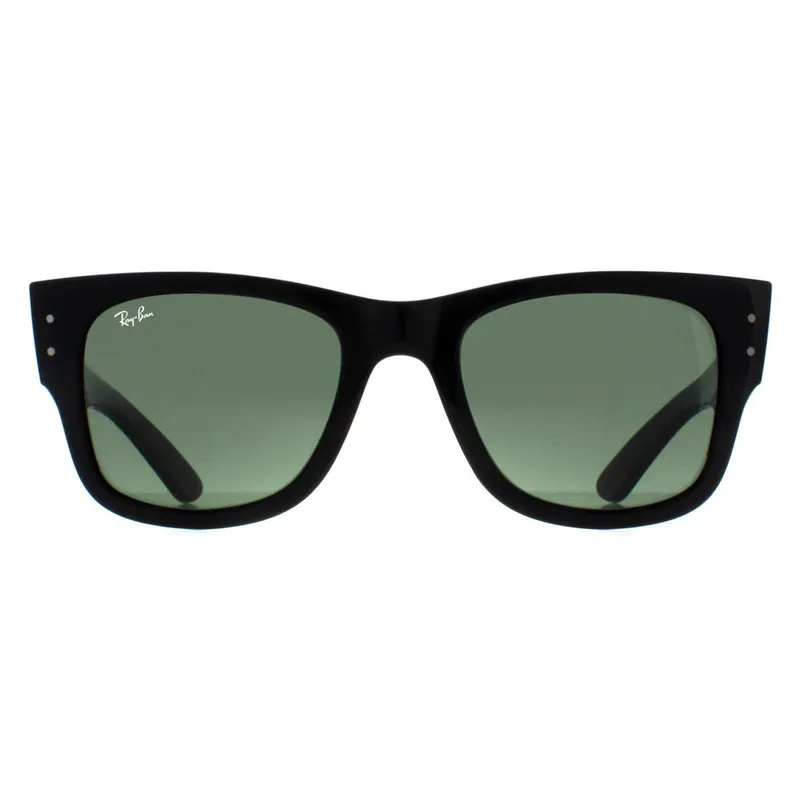 Ray-Ban Men's Square Polished Black Green RB0840S Mega Wayfarer Black One Size