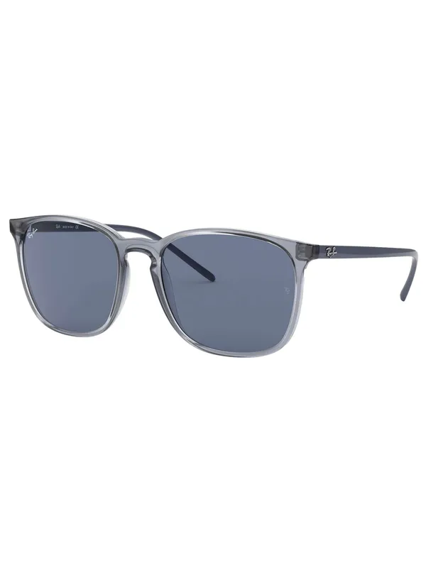 Ray-Ban RB4387 Square Sunglasses - Transparent Blue - Male - Size: One Size