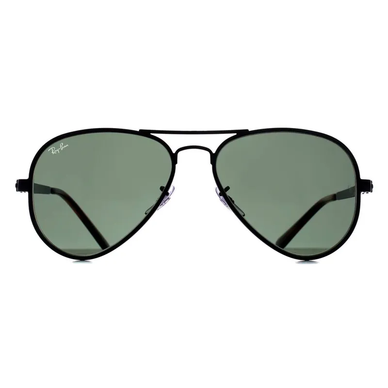 Ray-Ban Unisex Aviator Black Green RB3925 Aviator Max Sunglasses - Black - Size: One Size