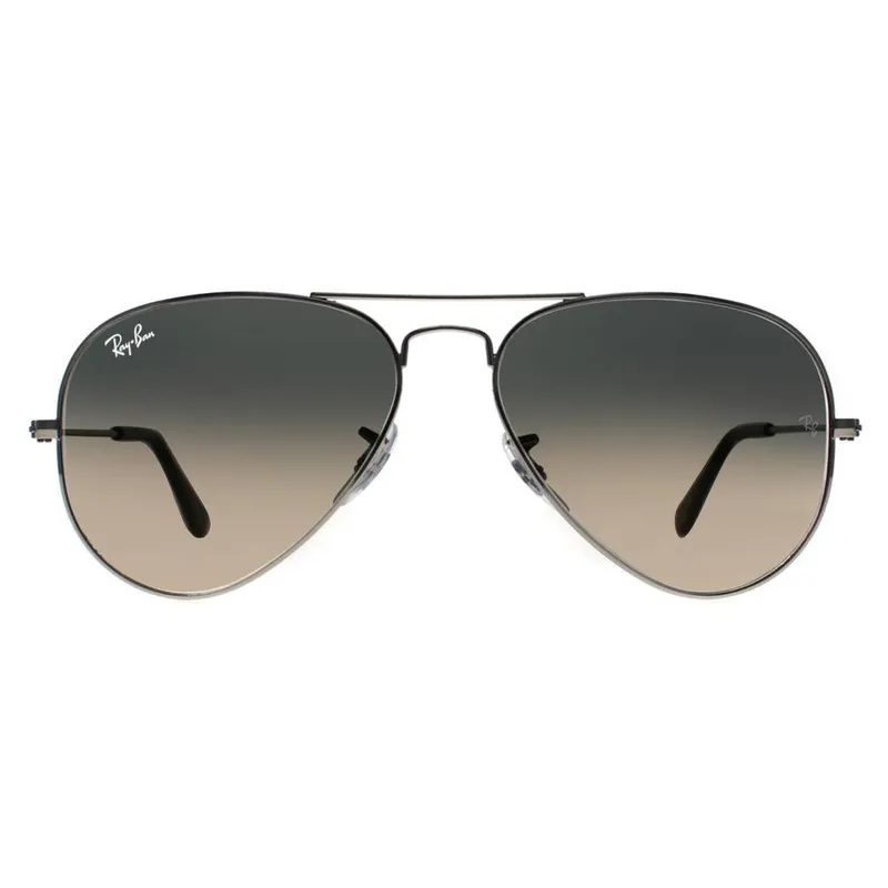 Ray-Ban Aviator Silver Grey Gradient Aviator 3025 Sunglasses Silver One Size