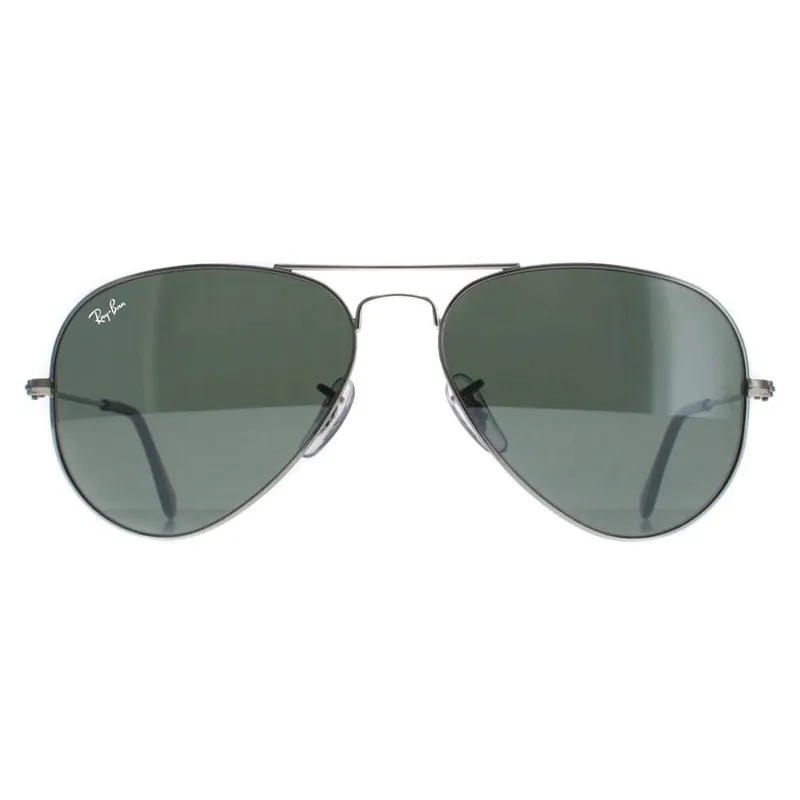 Ray-Ban Unisex Aviator Silver Grey Mirror Sunglasses - Silver - Size: One Size