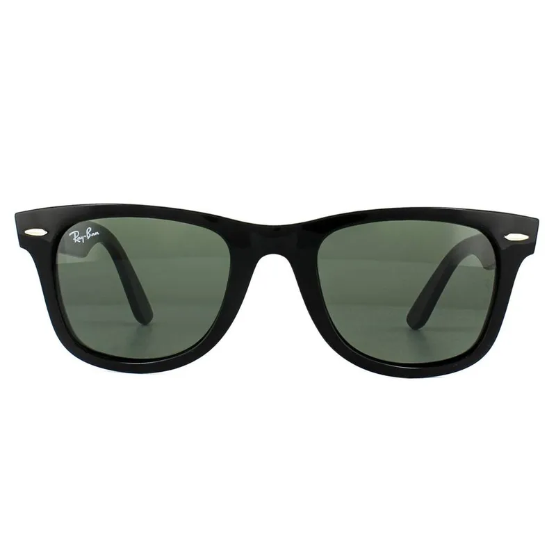 Ray-Ban Unisex Rectangle Black Green G-15 Sunglasses - Black - Size: One Size