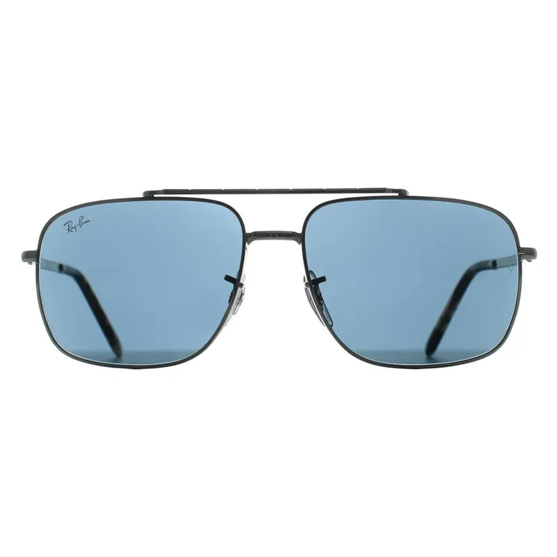 Ray-Ban Unisex Rectangle Polished Silver Blue RB3796 Silver female