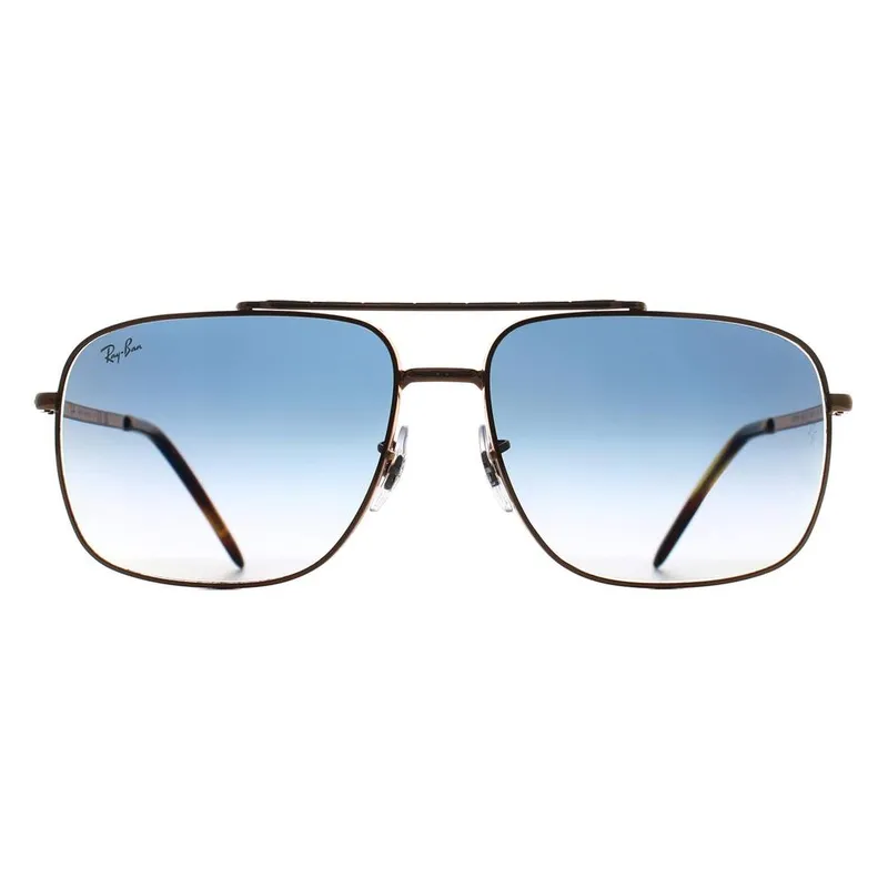 Ray-Ban Unisex Rectangle Rose Gold Blue Gradient RB3796 Rose Gold female