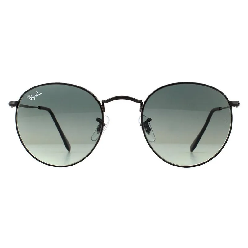 Ray-Ban Unisex Round Black Grey Gradient Sunglasses - Black
