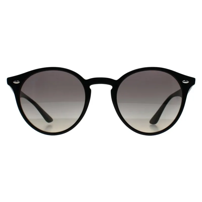 Ray-Ban Unisex Round Polished Black Grey Gradient 2180 Black female