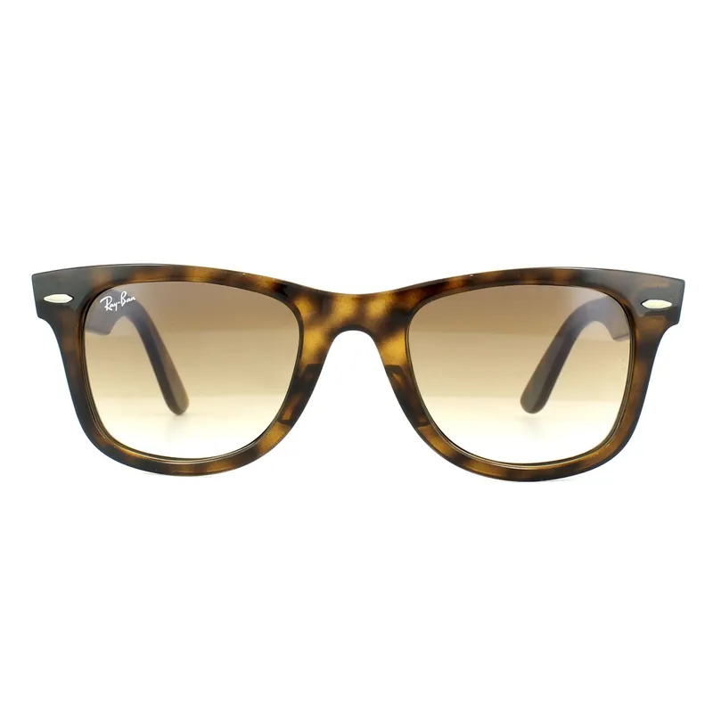 Ray-Ban Unisex Rectangle Tortoise Light Brown Gradient Sunglasses - Brown