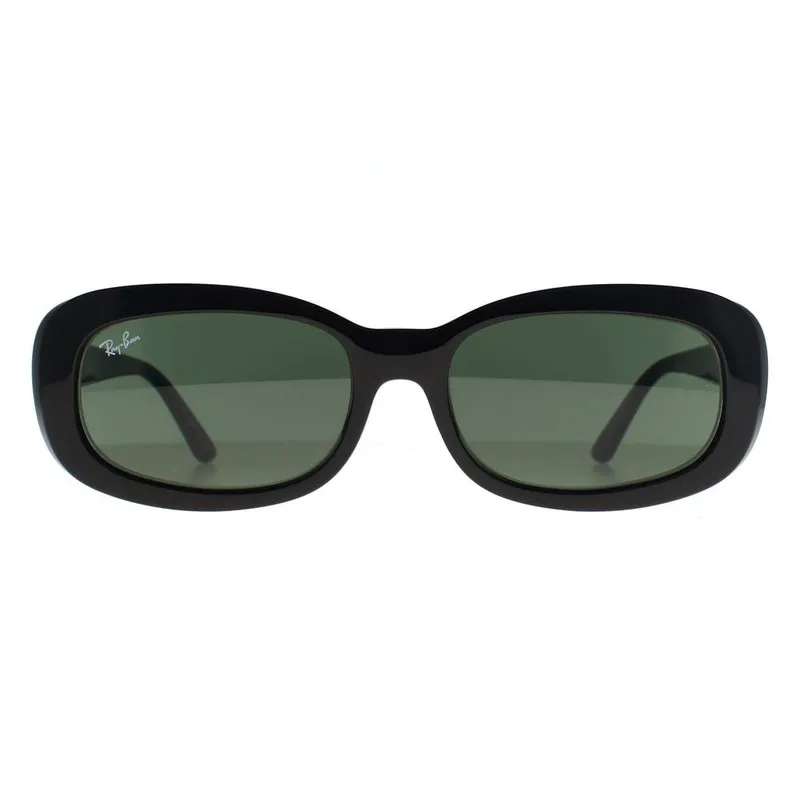 Ray-Ban Women's Oval Polished Black Green RB2221 Black female