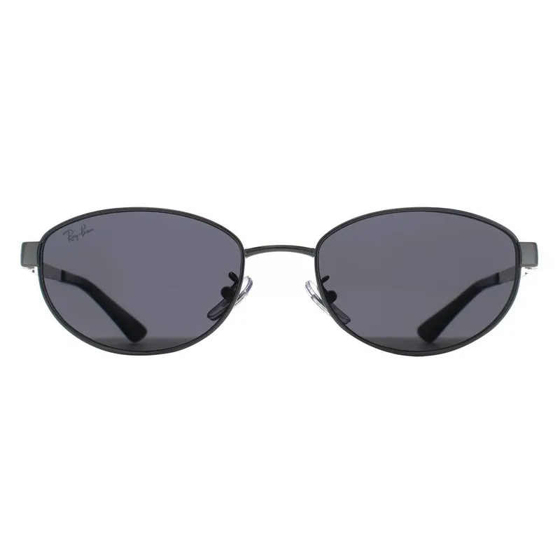 Ray-Ban Women's Oval Polished Silver Dark Grey RB3774D Silver female