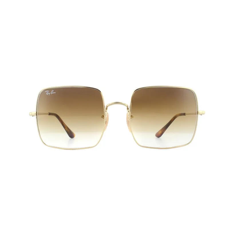 Ray-Ban Women's Square Gold Light Brown Gradient Square RB1971 Sunglasses - Gold
